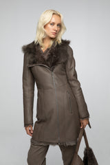 VSP - Nude Shearling Coat
