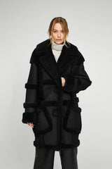 VSP - Melody - Black Shearling Coat