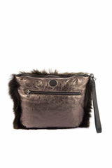 VSP - Black Metallic Shearling Clutch