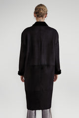 VSP - Black Reversible Shearling Coat