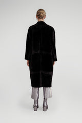 VSP - Black Reversible Shearling Coat