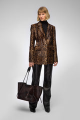 VSP - Oceane - Brown Leopard Leather Jacket