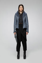 Indigo Lammfelljacke