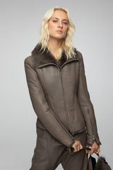 VSP - Raquel - Nude Shearling Jacket