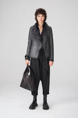 VSP - Adila - Clotho Anthracite Silky Shearling Jacket