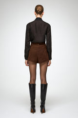 VSP - Colette - Tobacco Leather Short