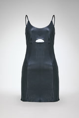 Lorianne - Schwarzes Lederkleid