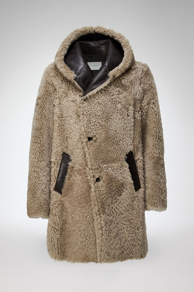 Fabiana - Stone Shearling Coat