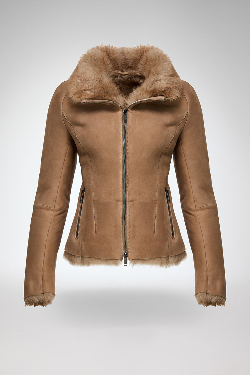 Vittoria - Sand Shearling Jacket