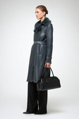VSP - Lyza - Clotho Indigo Shearling Coat