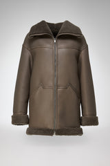 VSP - Dina - Stone Shearling Coat
