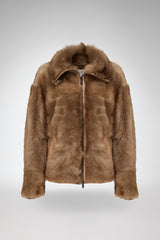Bea - Sand Shearling Jacket