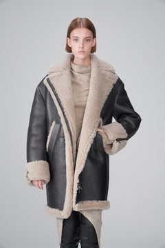 VSP - Eleonore - Anthracite Shearling Coat