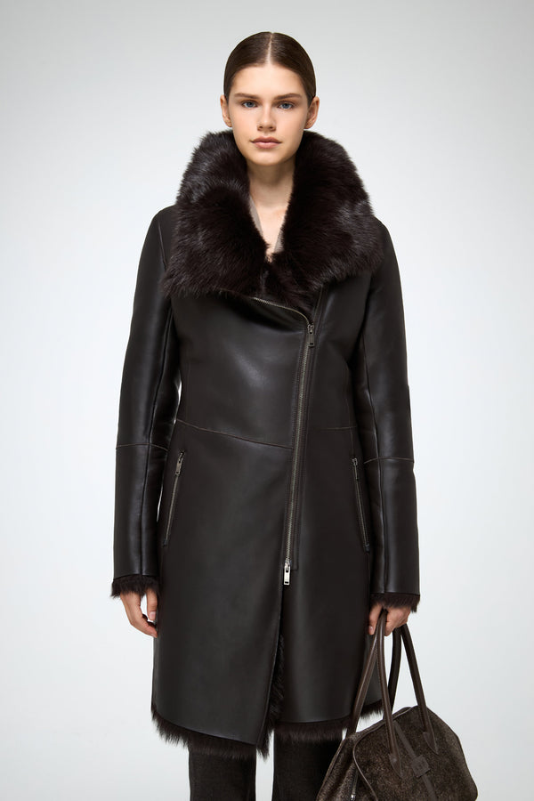 VSP - Mylena - Toscana Brown Shearling Coat