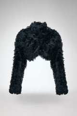 Ella - Schwarze Lammfelljacke