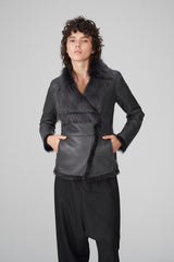 VSP - Adila - Clotho Anthracite Silky Shearling Jacket