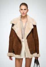 VSP - Antonella - Tobacco Shearling Coat