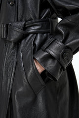 Arianna – Schwarzer Ledermantel