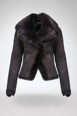 Aurora - Braune Lammfelljacke