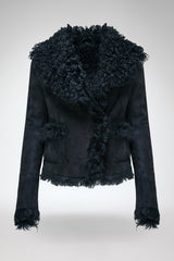 Filipa - Schwarze Lammfelljacke