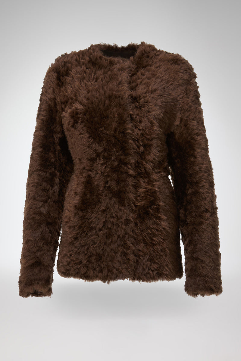 Odeline - Brown Shearling Coat