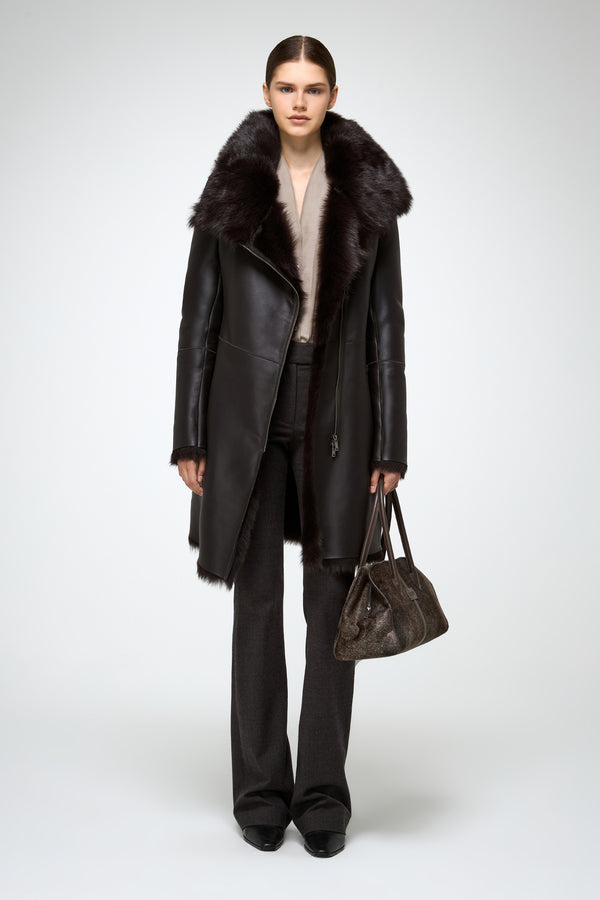 VSP - Mylena - Toscana Brown Shearling Coat