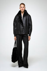 VSP - Sandie - Black Shearling Jacket