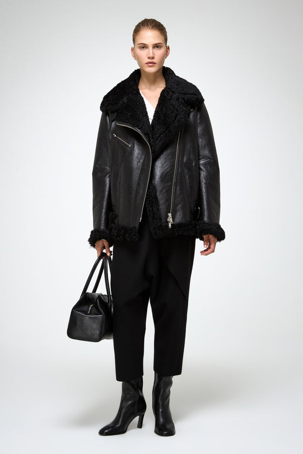VSP - Antonella - Black Shearling Coat