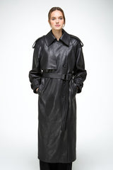 Arianna – Schwarzer Ledermantel