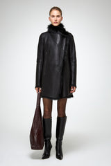 VSP - Kristell - Clotho Black Shearling Coat