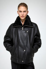 VSP - Sandie - Black Shearling Jacket