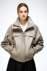 Eli - Beige Leather Jacket