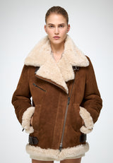 VSP - Antonella - Tobacco Shearling Coat