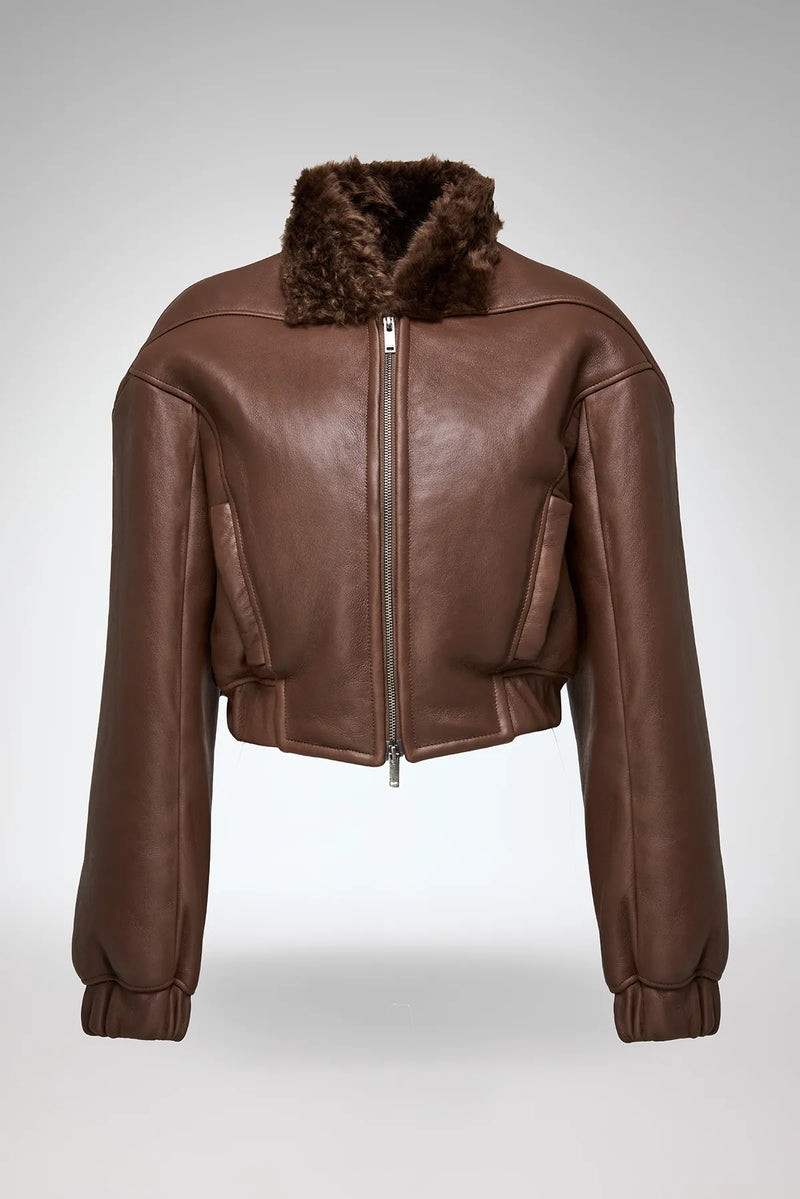 VSP - Sheela - Brown Shearling Jacket