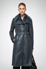 VSP - Lyza - Clotho Indigo Shearling Coat