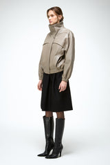 Eli - Beige Leather Jacket