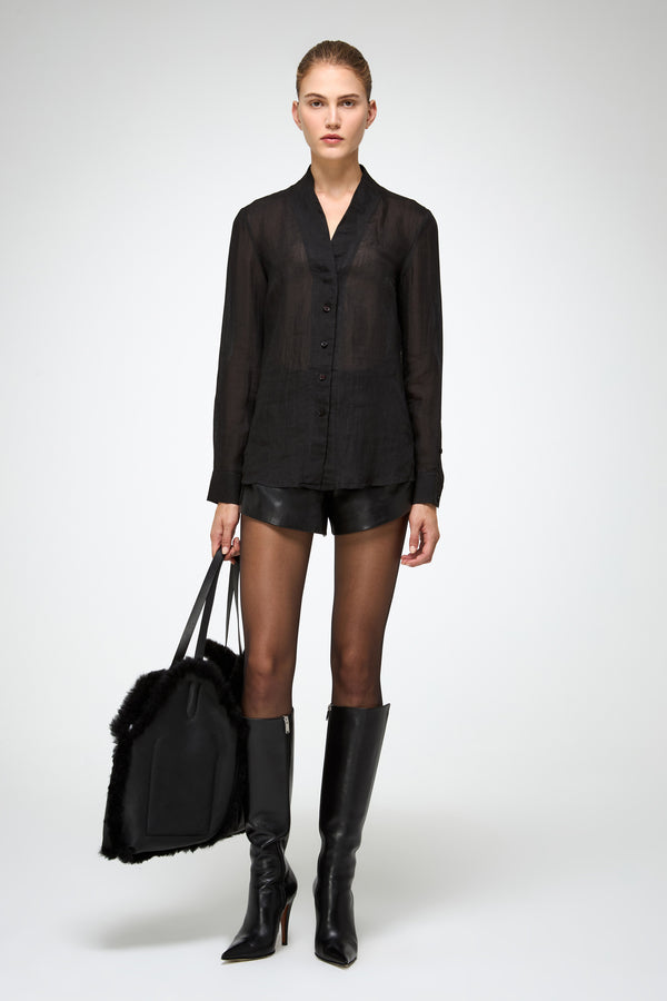 VSP - Iva - Ramie Black Shirt