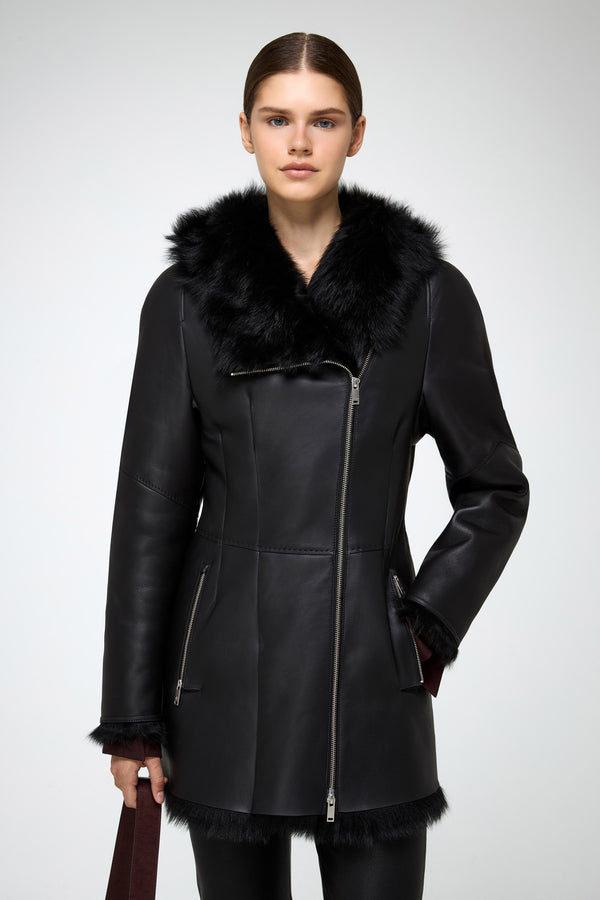 VSP - Mallory - Black Shearling Coat