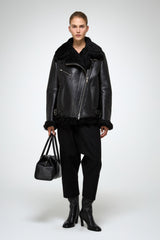 VSP - Antonella - Black Shearling Coat