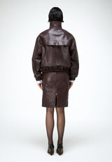 Eli – Dunkle Bordeaux-Lederjacke