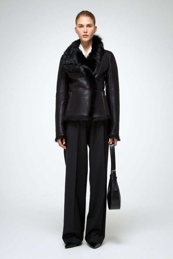 VSP - Adila - Toscana Black Shearling Jacket