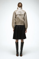 Eli - Beige Leather Jacket