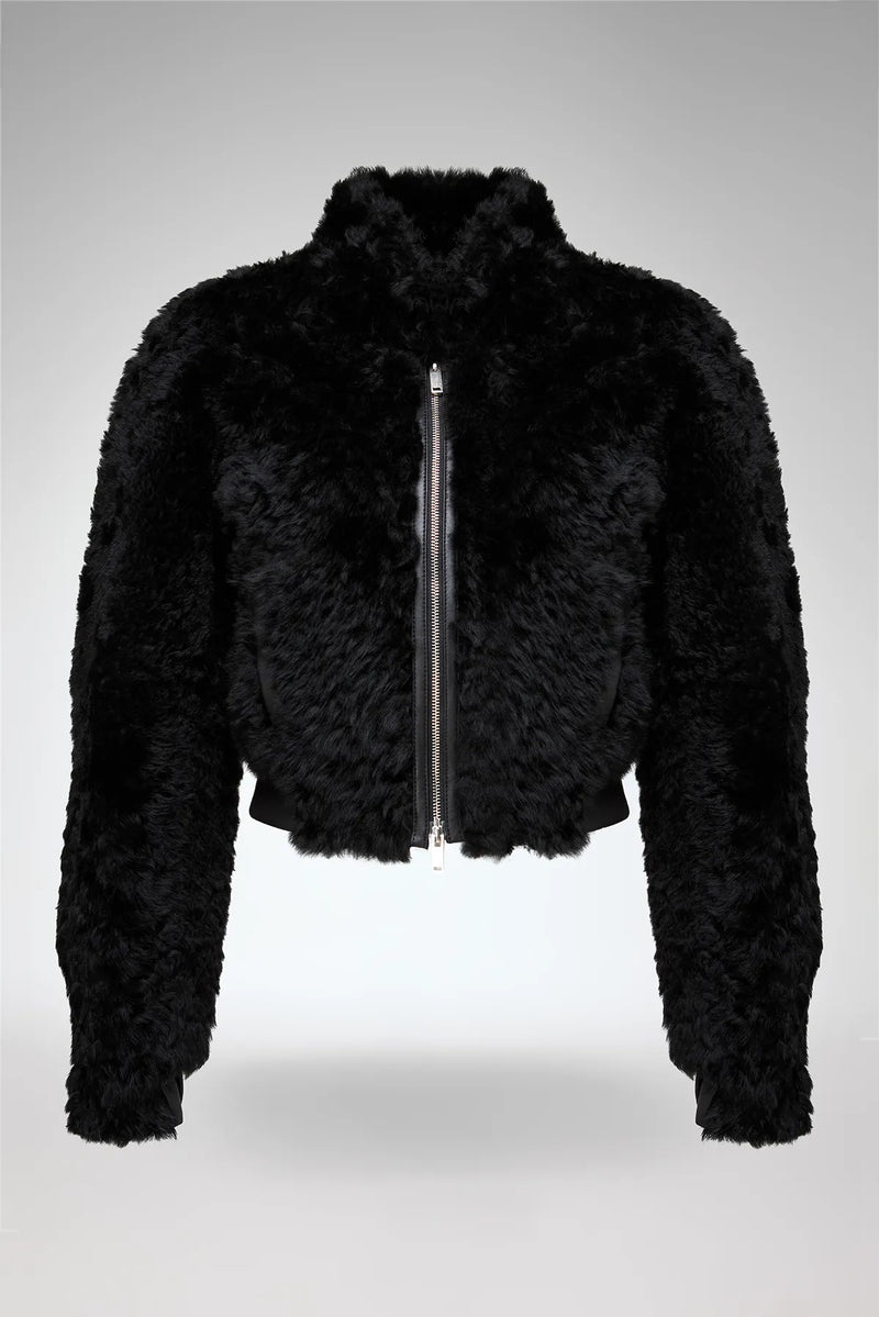 VSP - Liviana - Black Shearling Jacket