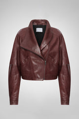 Lavinia - Cherry Leather Jacket