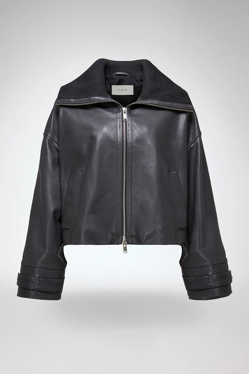 VSP - Olga - Anthracite Leather Jacket