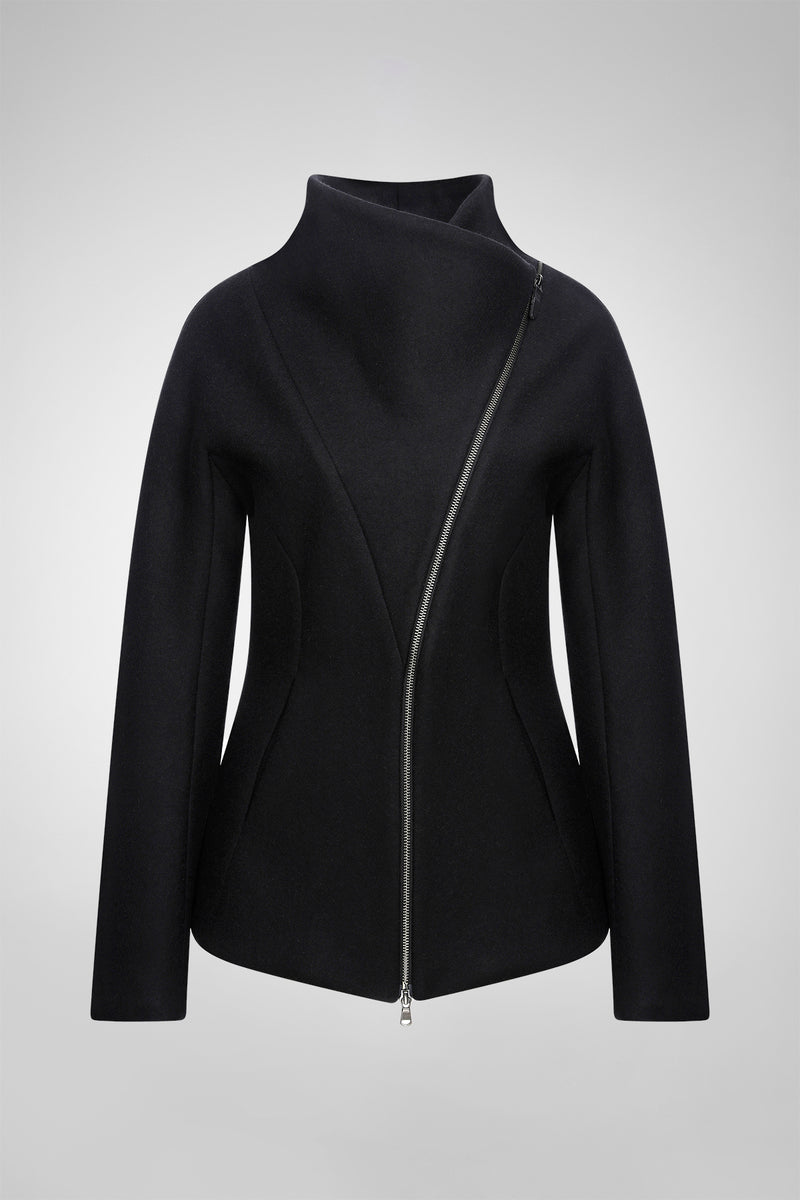 Leticia - Schwarze Jacke aus Wolle