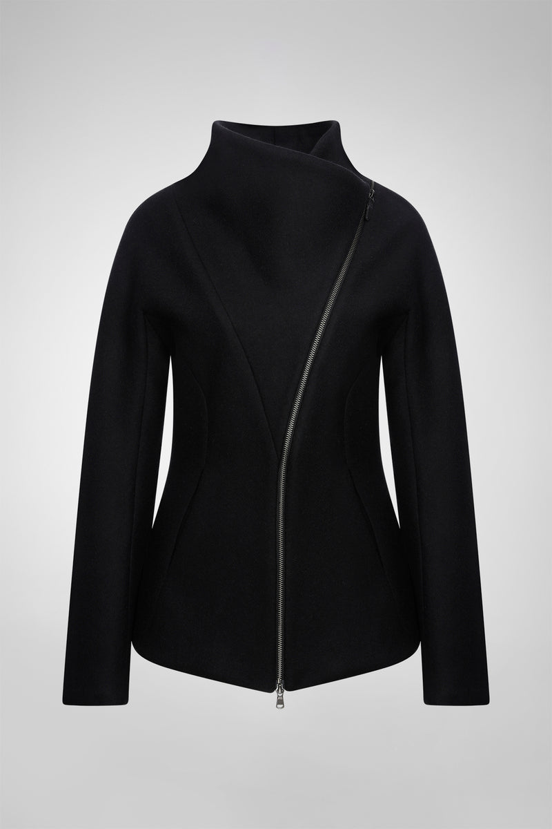 Leticia - Schwarze Jacke aus Wolle