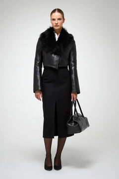 VSP - Yva - Black Shearling Jacket