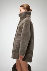 VSP - Gracie - Stone Shearling Coat