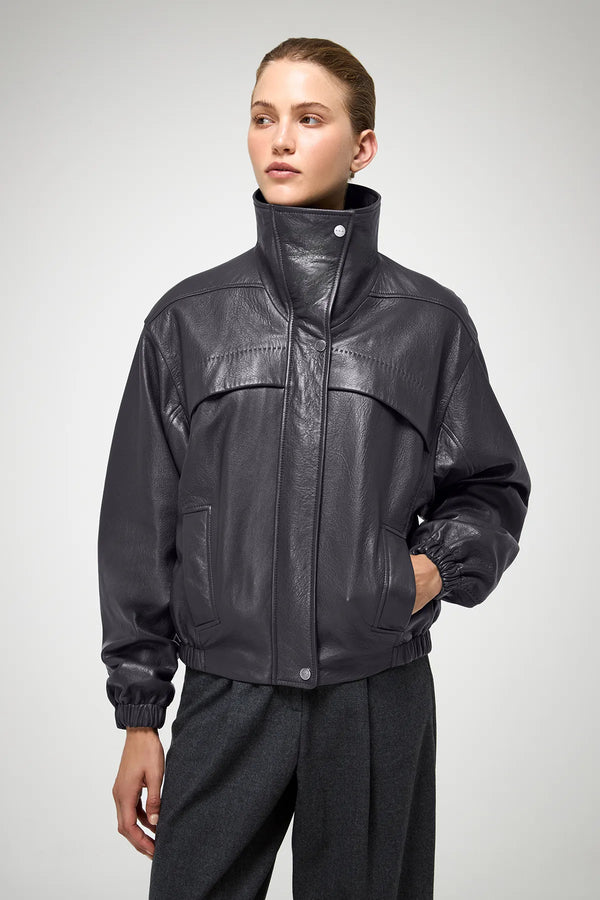 VSP - Eli - Anthracite Leather Jacket